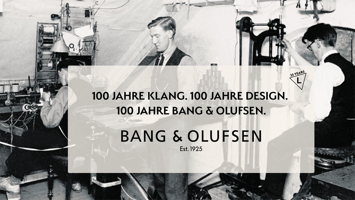 „100 JAHRE KLANG. 100 JAHRE DESIGN. 100 JAHRE BANG & OLUFSEN“ – Ausstellung von B&O Store Berlin im LIVING BERLIN