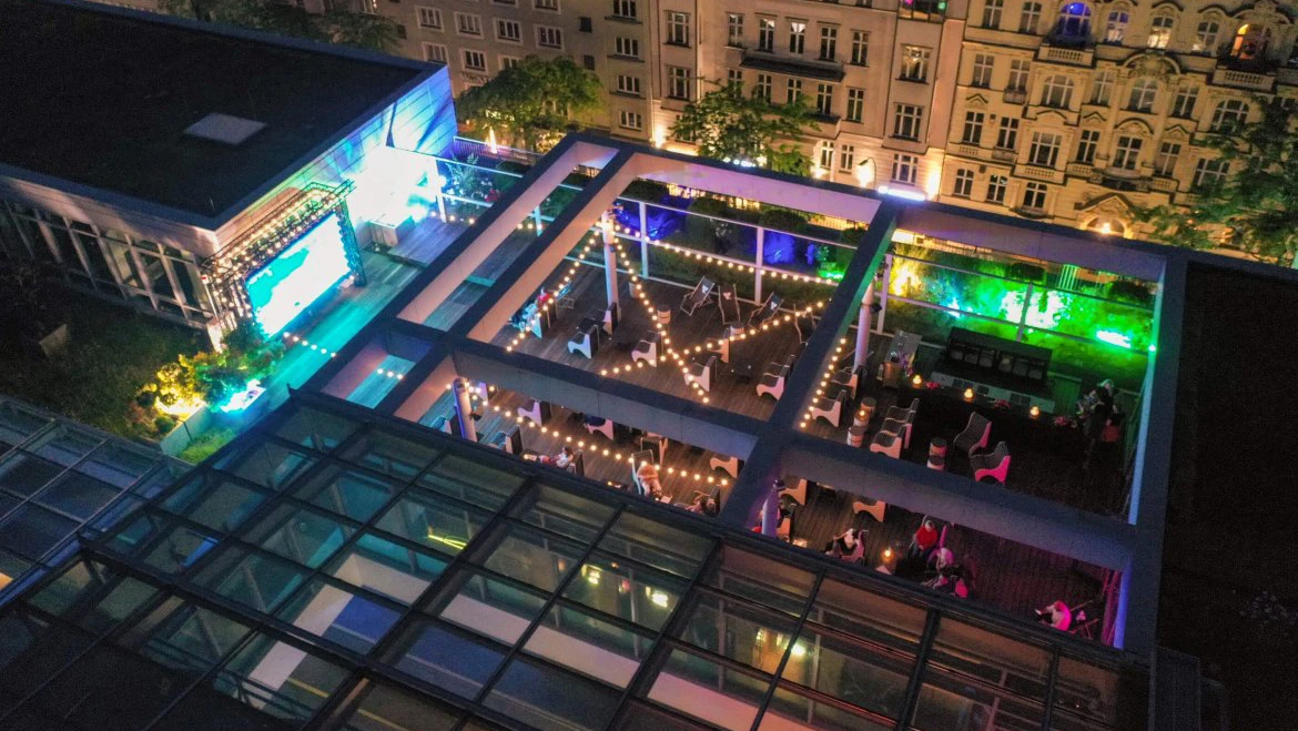 open-air cinema over berlin